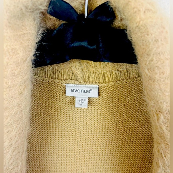 Avenue, beige, fuzzy sweater vest - $15 - Picture 2 of 6
